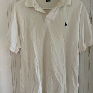 Polo by Ralph Lauren White Knit Polo Shirt Sz Medium
100% Cotton